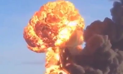 צפו: פיצוץ אדיר בתאונת רכבות בצפון דקוטה ארה"ב