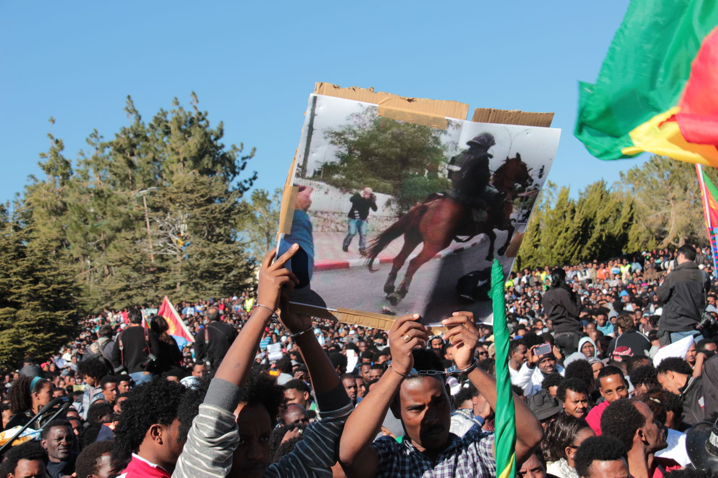 הפגנת המסתננים מול הכנסת: תיעוד ענק