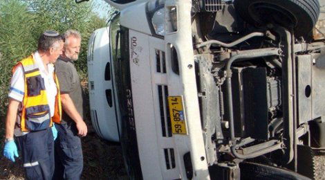 כביש 6: סמיטריילר התנגשה במשאית ובטנק שעליה