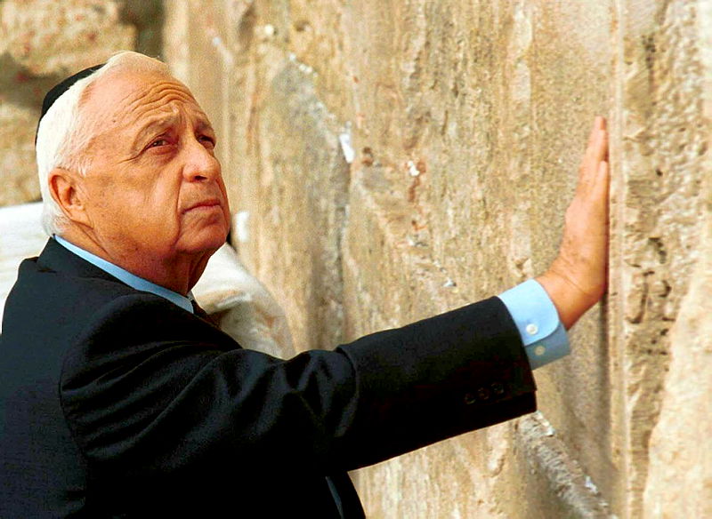 אריאל שרון בכותל המערבי
