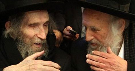 מרן הגראי"ל שטיינמן עם הגר"ש אוירבך