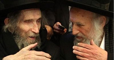 מרן הגראי"ל שטיינמן עם הגר"ש אוירבך