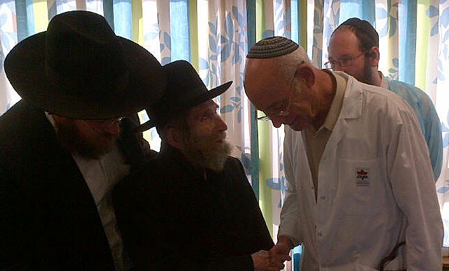 מרן הגראי,"ל שטיינמן עם פרופ' אברהם וינברגר