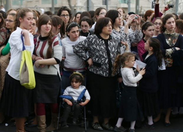 נשים חרדיות ב"עצרת המיליון", היום