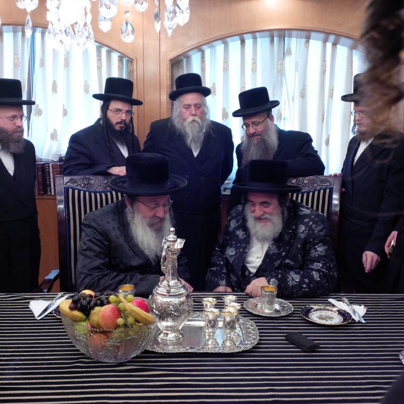 תיעוד: האדמו"ר מויז'ניץ בביקור אצל האדמו"ר מנדבורנה