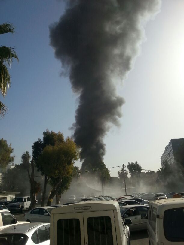 אש בקריה בתל אביב: שריפה פרצה בחדר האוכל