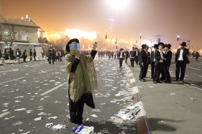 אחד המתפללים בעצרת