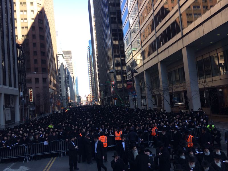 150 אלף חרדים הפגינו במנהטן נגד רדיפת עולם התורה בישראל