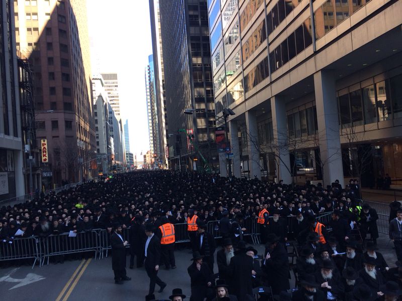 150 אלף חרדים הפגינו במנהטן נגד רדיפת עולם התורה בישראל