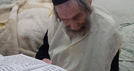 מרן הגראי"ל שטיינמן באמירת פרקי תהילים, הבוקר