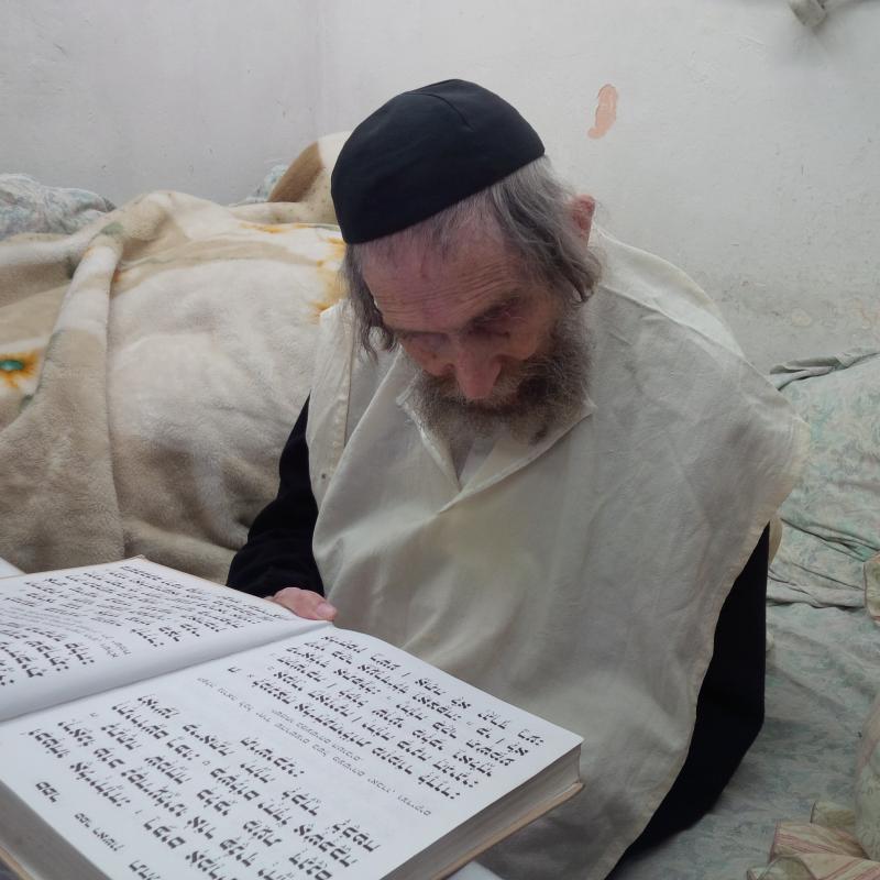 מרן הגראי"ל שטיינמן באמירת פרקי תהילים, הבוקר