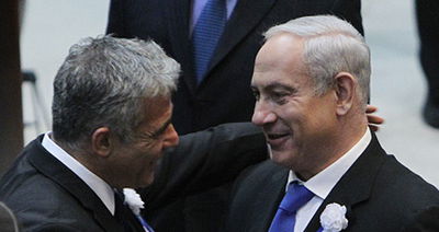 ראש הממשלה בנימין נתניהו ושר האוצר יאיר לפיד