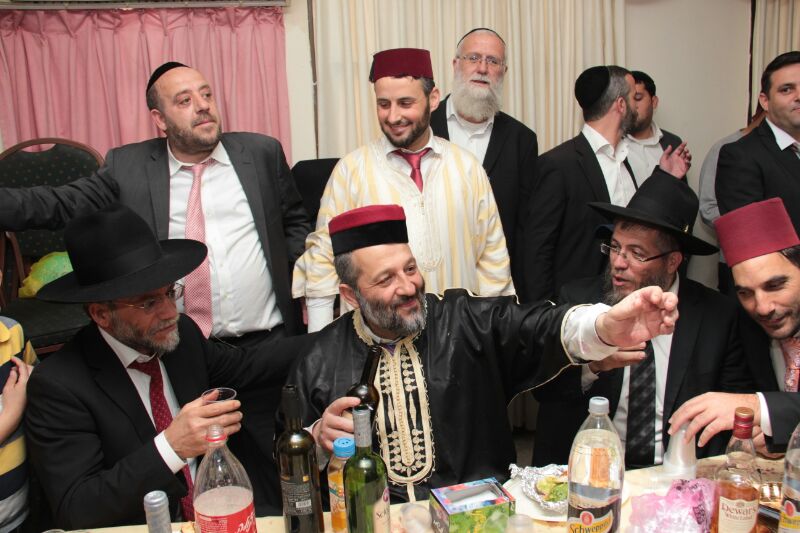 תמונות:  יו"ר ש"ס אריה דרעי חוגג את פורים