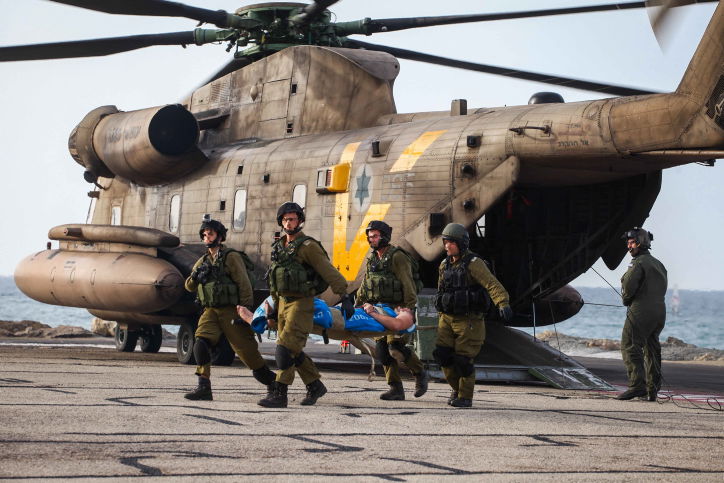 פינוי הפצועים, אמש