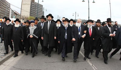 הרבנים צועדים לעבר גדות הדנובה