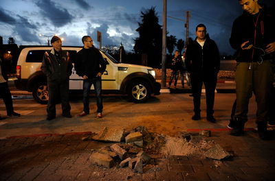 מקום נפילת רקטה בחודש שעבר בשדרות