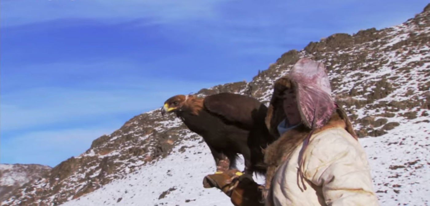 הילד והנשר לקראת הציד