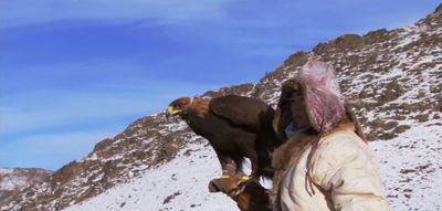 הילד והנשר לקראת הציד