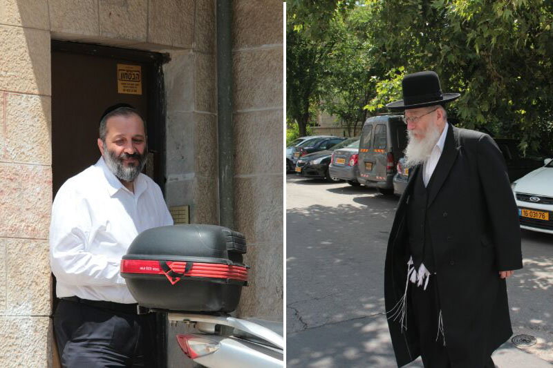 דרעי וליצמן נכנסים לפגישה, הבוקר