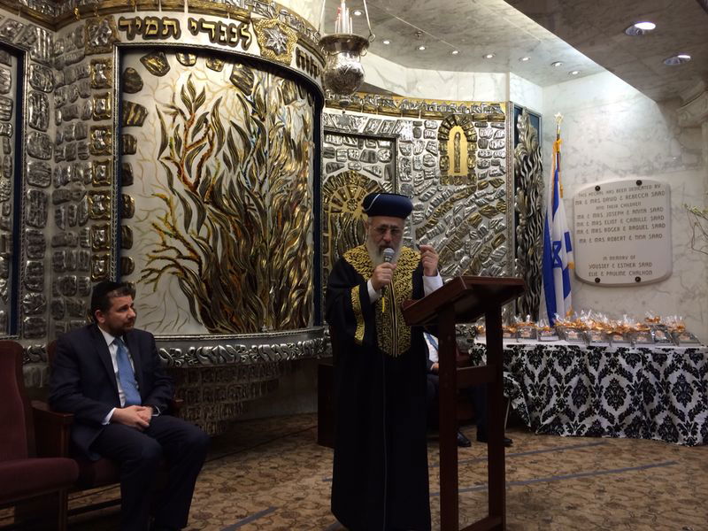 תיעוד: הראשל"צ הגאון רבי יצחק יוסף  בשיעור בניו יורק