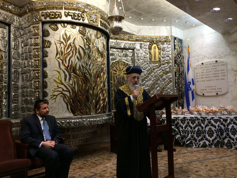 תיעוד: הראשל"צ הגאון רבי יצחק יוסף  בשיעור בניו יורק