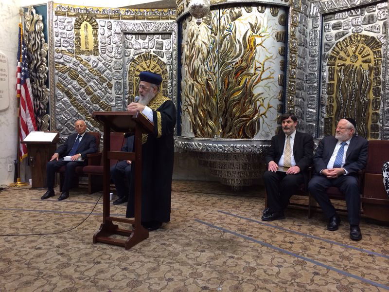 תיעוד: הראשל"צ הגאון רבי יצחק יוסף  בשיעור בניו יורק