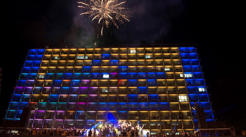 חגיגות הזכייה אמש בכיכר רבין בתל אביב