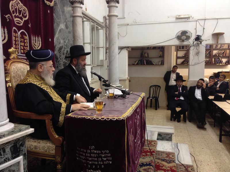 הראשל"צ הגאון רבי יצחק  יוסף חזר ל'שיעור השבועי'