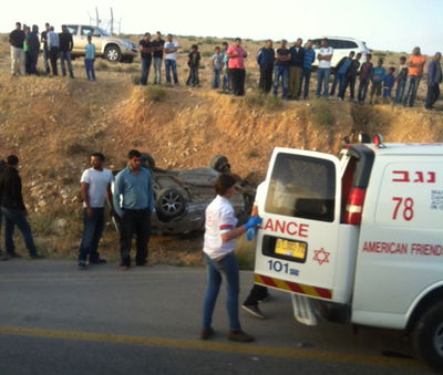 זירת התאונה בדרום