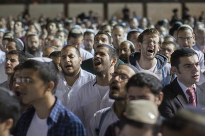 התפילה ברחבת הכותל, אמש