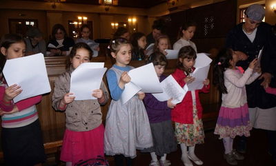 ילדי מוסקבה התפללו לשלום החטופים