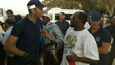 המסתננים מול השוטרים ביער ניצנה