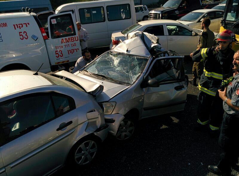 כביש 4: תאונה בעת האזעקה