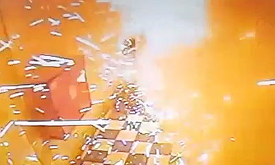 תיעוד: רגע נפילת הרקטה באילת