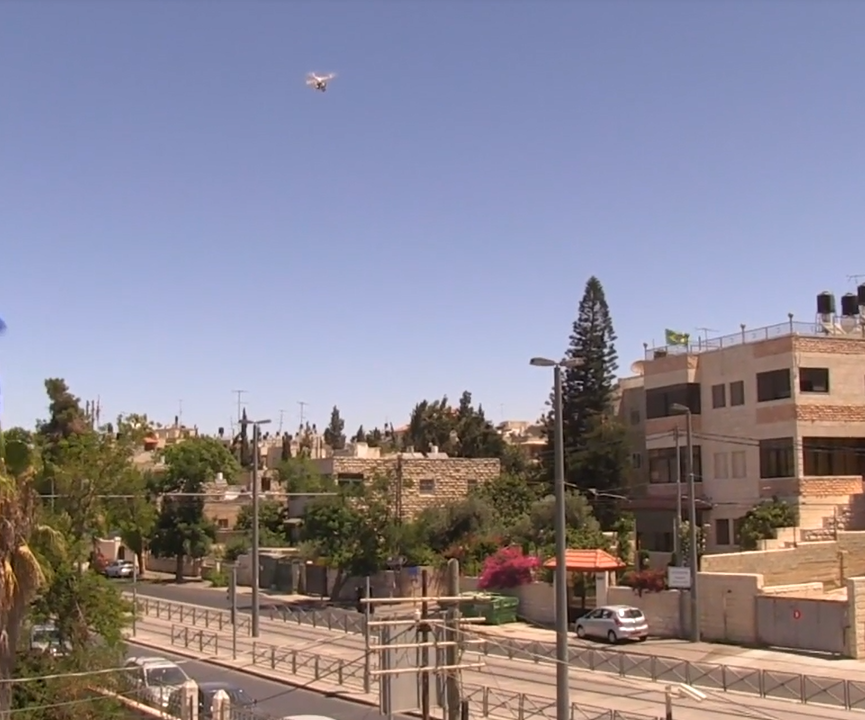 חדש: מזל"טים שומרים על הרכבת הקלה מפני איום