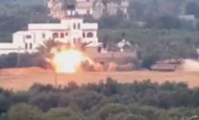 חמאס מציג: ירי טיל נ"ט לעבר כוחות צה"ל