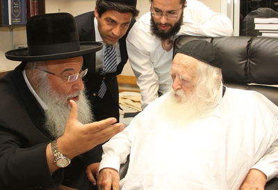 המקובל רבי בניהו שמואלי ומרן הגר"ח קנייבסקי, אמש