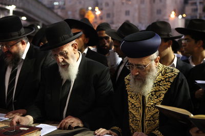 הגר"ש כהן והגר"י יוסף בעצרת הענק, הערב