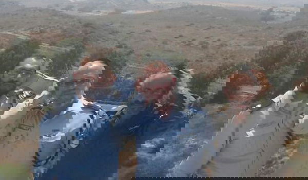 הרב הראשי למשטרה הרב משה גפני בסמוך לגבול הרצועה