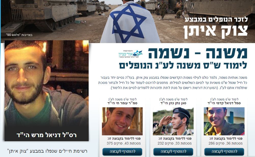 יוזמה ברשת: לימוד משניות למען הנופלים