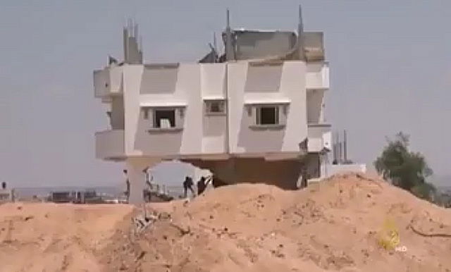 הבית הסמוך למנהרה שהופגז