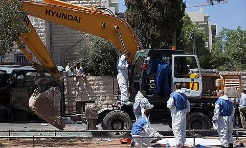 זירת פיגוע הדריסה