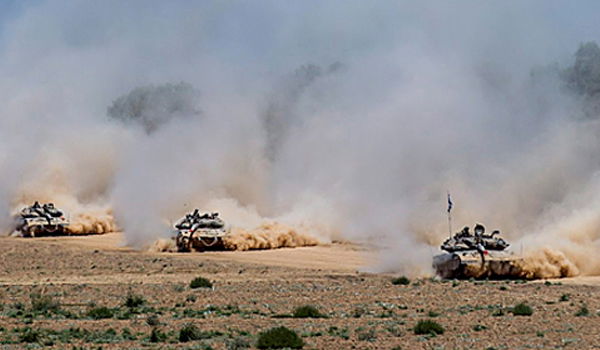 טנקים של צה"ל בגבול הרצועה