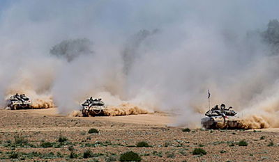 טנקים של צה"ל בגבול הרצועה