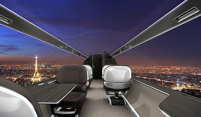 צפו במטוס העתיד: ללא חלונות אך עם נוף פנורמי מרהיב