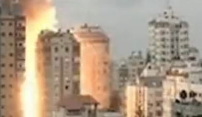 הבניין שהופצץ