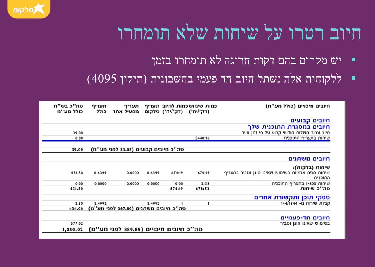 שימוש בלתי הוגן: המסמך המסווג של סלקום
