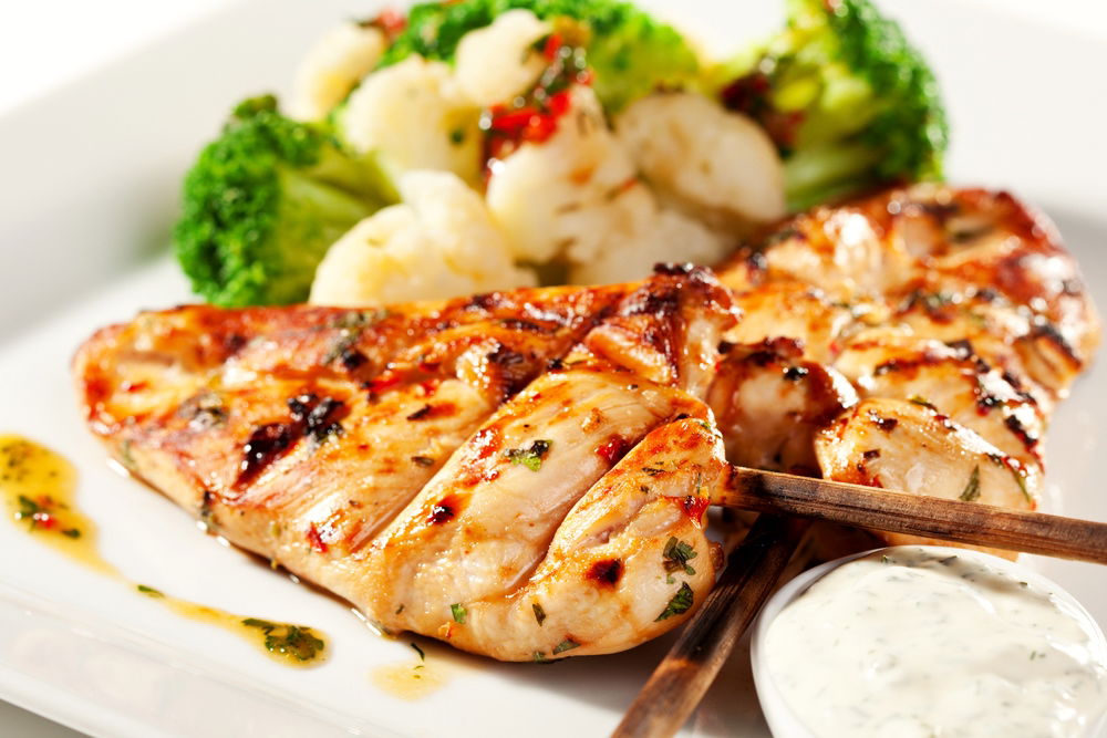 חזה עוף על האש