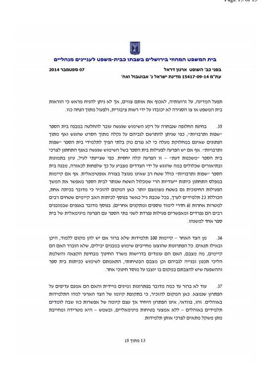 ניצחון לחרדים: התלמידות נשארות ללמוד בבית הספר