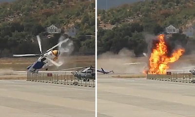 המסוק התרסק לעיני המצלמות • צפו בוידאו